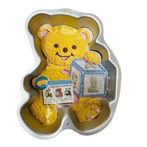 Wilton Enterprises 1995 Teddy‎ Bear Block Cake Pan Made in Indonesia